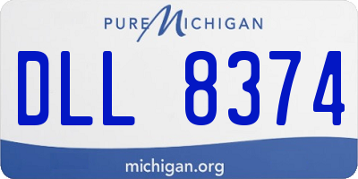 MI license plate DLL8374