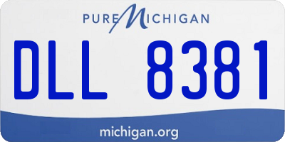 MI license plate DLL8381
