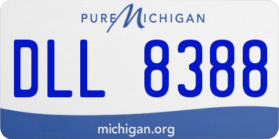 MI license plate DLL8388