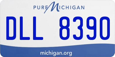MI license plate DLL8390