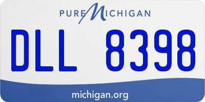 MI license plate DLL8398