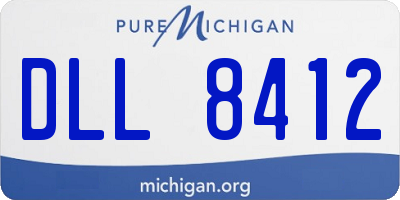 MI license plate DLL8412