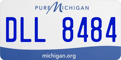 MI license plate DLL8484