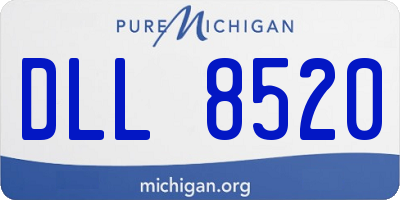 MI license plate DLL8520