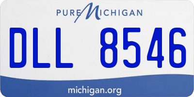 MI license plate DLL8546