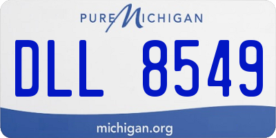 MI license plate DLL8549