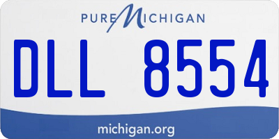 MI license plate DLL8554