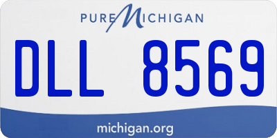 MI license plate DLL8569