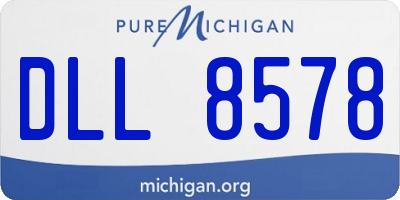 MI license plate DLL8578