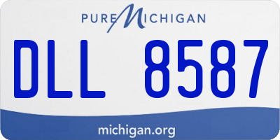 MI license plate DLL8587
