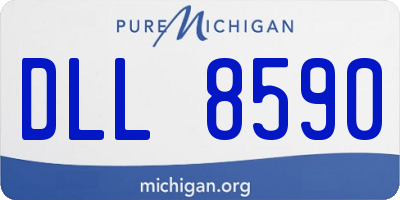 MI license plate DLL8590