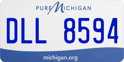 MI license plate DLL8594