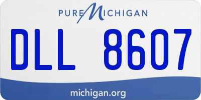 MI license plate DLL8607