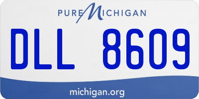 MI license plate DLL8609