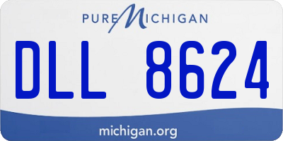 MI license plate DLL8624