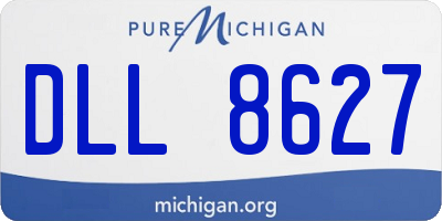 MI license plate DLL8627