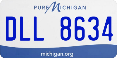 MI license plate DLL8634