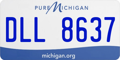 MI license plate DLL8637