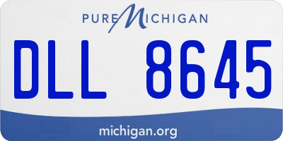 MI license plate DLL8645