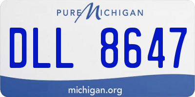 MI license plate DLL8647