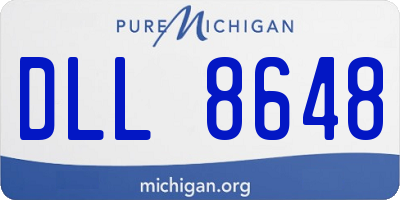 MI license plate DLL8648