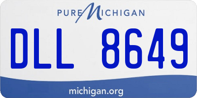 MI license plate DLL8649