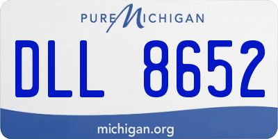 MI license plate DLL8652