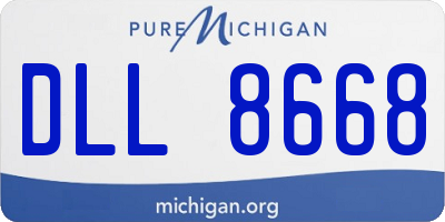 MI license plate DLL8668