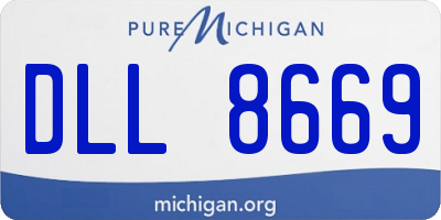 MI license plate DLL8669