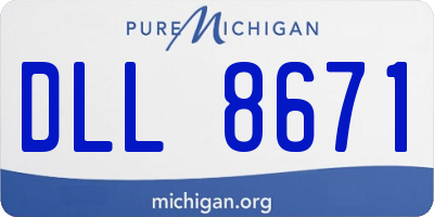 MI license plate DLL8671
