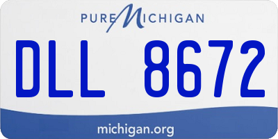 MI license plate DLL8672