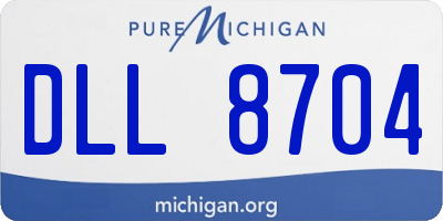 MI license plate DLL8704