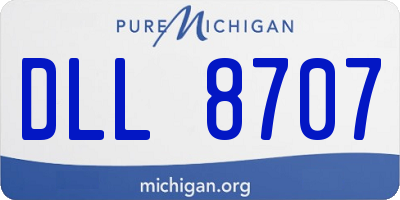 MI license plate DLL8707