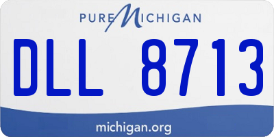 MI license plate DLL8713