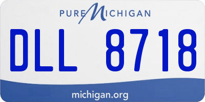 MI license plate DLL8718