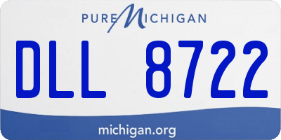 MI license plate DLL8722