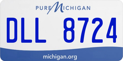 MI license plate DLL8724