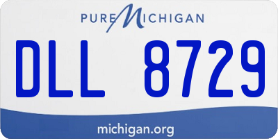 MI license plate DLL8729