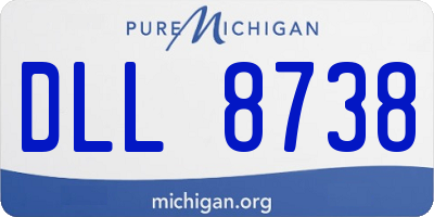 MI license plate DLL8738
