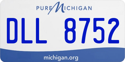 MI license plate DLL8752