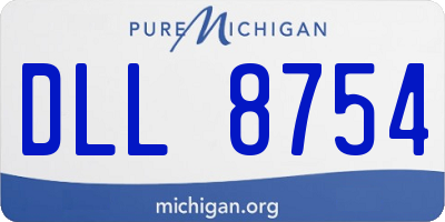 MI license plate DLL8754