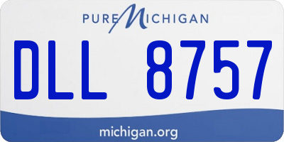 MI license plate DLL8757