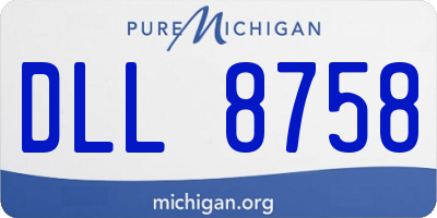 MI license plate DLL8758