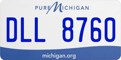 MI license plate DLL8760