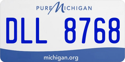 MI license plate DLL8768