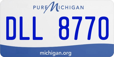 MI license plate DLL8770