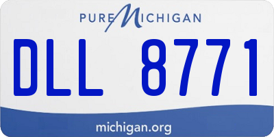 MI license plate DLL8771