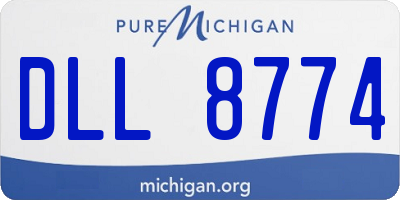 MI license plate DLL8774