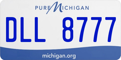 MI license plate DLL8777