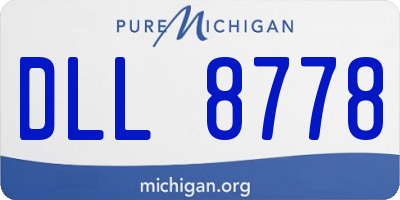 MI license plate DLL8778